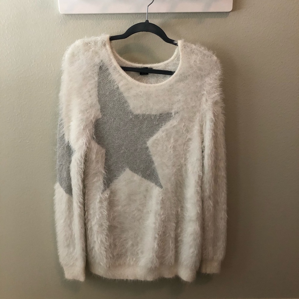 Fuzzy star sweater